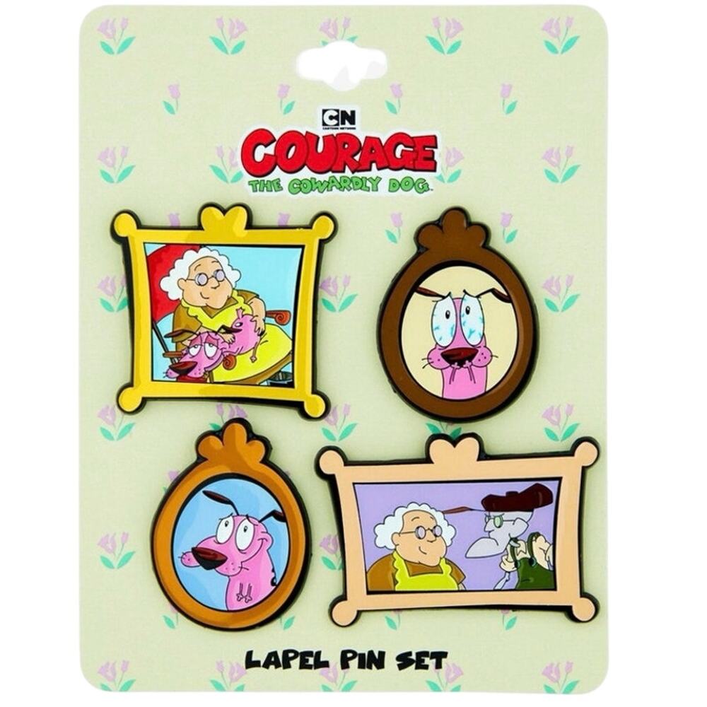 Courage the Cowardly Dog Portraits Enamel Pin Set Cartoon Network nostalgia 2000